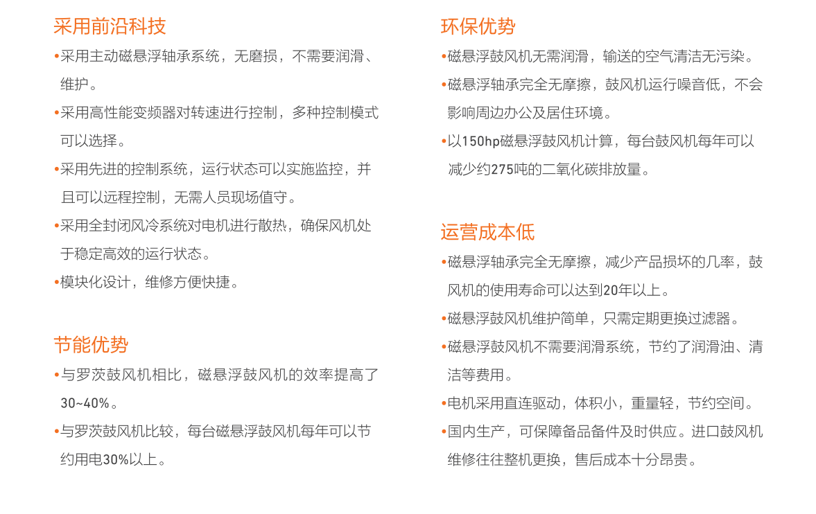 alpha磁悬浮鼓风机产品优势